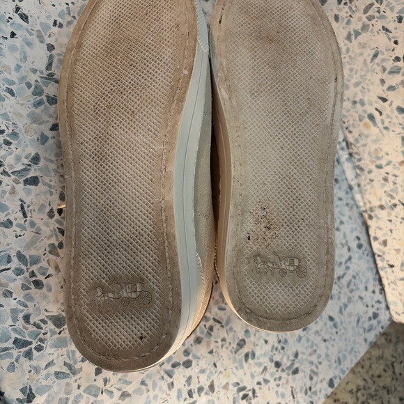 Coach Paddy A01987 Beige Suede Leather Low Top Sneakers Women’s 8.5 - Picture 8 of 8